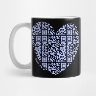 Pastel Purple Rick Astley Rickroll QR Code Heart Art Mug